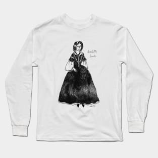 Inky Charlotte Brontë Long Sleeve T-Shirt